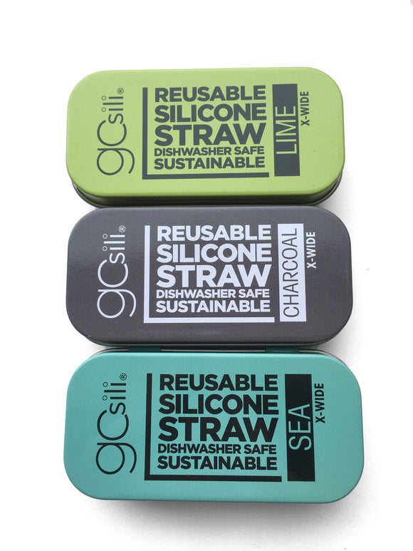 Gosili Portable and Reusable Extra Wide Silicone Straw with Travel Case