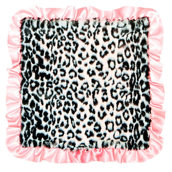 Max Daniel Animal Prints Security Blanket (BW Pink Ruffle Jaguar)
